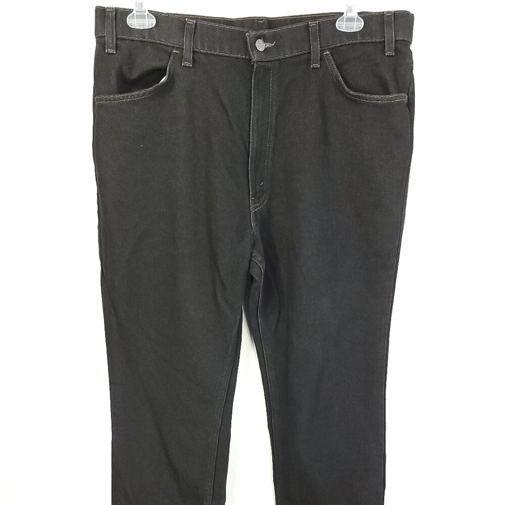 Vtg Levi's Action Jeans Men's 40x32 Black Distressed Destroyed USA 90s Cut Hem